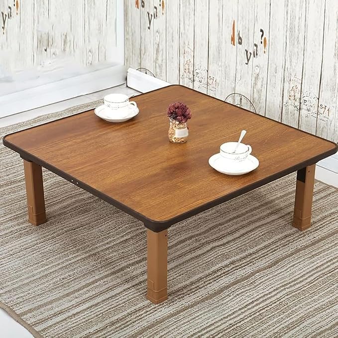 Japanese-Style Square Folding Tea Coffee Table, Low Table, Dining Table - Image 2