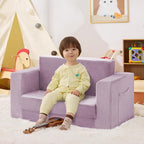 Kids Couch, 2-in-1 Toddler Chair Comfy 1-3 Years, Convertible Kids Chair - Image 2