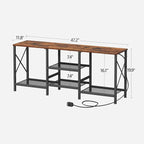 JARHETUN TV Stand with LED Lights - Image 3