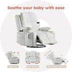 MAMAZING Lullapod Power Nursery Recliner Rocking Chair, Triple Motor Power - Image 6