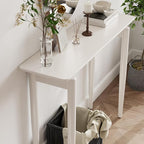AQIMUELE Wood Console Table White Entryway Table, Thin Console Table, Sofa - Image 6
