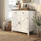 HOSTACK Coffee Bar Cabinet, Kitchen Storage Cabinet, Modern Farmhouse Buffet - Image 6