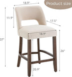 VKNOW Bar Stools Set of 4, Modern Counter Stools - Image 2