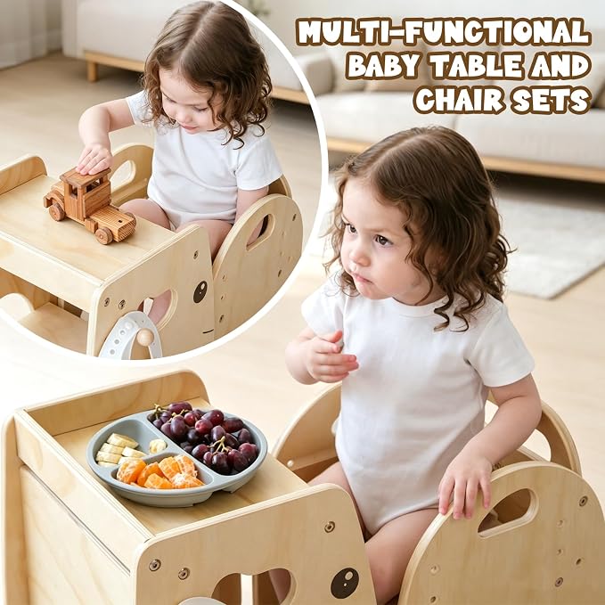 Lehoo Castle Montessori Weaning Table and Chair Set - Image 7