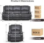 Yolsali 3 Seater Recliner Sofa Set - Image 2