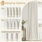 Extra Wide 100% Blackout Linen Curtains - Image 6