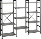 SUPERJARE Triple Bookshelf, Bookcase by SUPERJARE