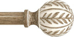 QDWIS Boho Wood Curtain Rods for Windows 72 to 144 inch, Rustic Decorative by Unknown