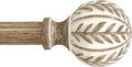 QDWIS Boho Wood Curtain Rods for Windows 66 to 120 inch, Rustic Decorative by Unknown