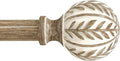 QDWIS Boho Wood Curtain Rods for Windows 48 to 84 inch, Rustic Decorative by Unknown