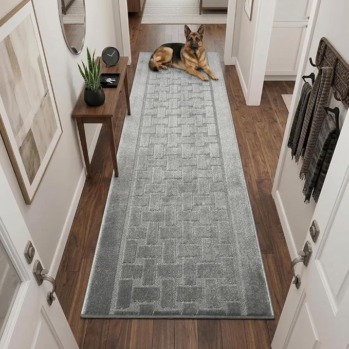 Runner Rug 23 ft, Extra Long Non-Slip Washable Rug, Rubber Backing, Rolled in - Image 4