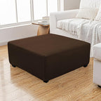 Super Stretch 40x40x15 inch Square Ottoman Cover- Soft Form Fit Ottoman Cover - Image 2