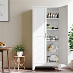 YAUWOH 71''Metal Cabinet with 4 Adjustable Shelves, 5-Tier Pantry Storage - Image 7