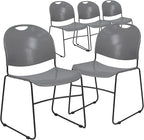 Flash Furniture 5 Pack HERCULES Series 880 lb. Capacity Gray Ultra-Compact by FlashFurniture