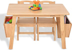 Kids Solid Wood Table and 2 Chair Set - Image 3