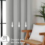 Simplebrand Silver Grey Blackout Curtains - Image 7