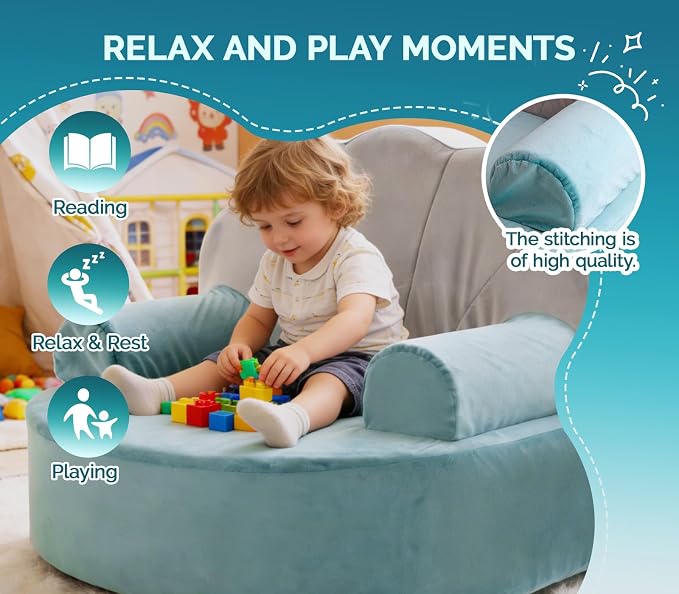 Snuggly Toddler Chair, Soft Kids Sofa - Image 4