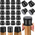 24 Pcs Chair Leg Floor Protectors Round, Silicone Felt Furniture Leg Pads Caps by Ansible