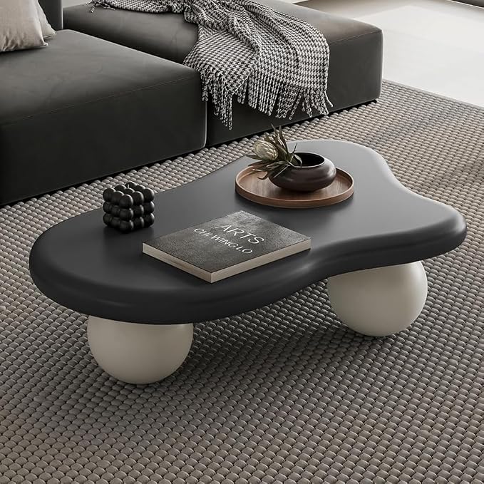 40" Cloud Coffee Table for Living Room Irregular Coffee Table Modern Low Coffee by LvingRoomFurniture