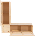 Linon Harris Unfinished Wood Backless Nook - Image 14