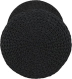 Household Essentials Black Paper Rope Hourglass Side Table - Image 4
