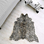 Leopard Print Area Rug Faux Cowhide Skin Fur Non-Slip Cheetah Rug Small Accent - Image 8