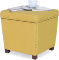 Adeco Square Storage Ottoman by Adeco