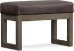 SIMPLIHOME Milltown Small Ottoman Bench - Image 7