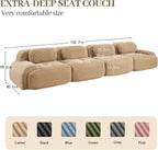 Boneless Sectional Couch, No Assembly Required, 152.7” Modular Cloud Sofa - Image 3
