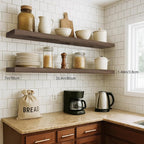 Floating Shelves for Wall, Bathroom Shelves Over Toilet, Wall Shelves & Book - Image 5