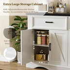 56" Modern Farmhouse Sideboard Buffet Cabinet - Image 6
