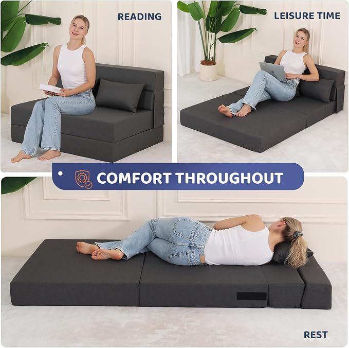 Fvkind Folding Sofa Bed, Foldable Sleeper Chair - Image 7