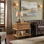 HULALA HOME Farmhouse Nightstand - Image 9