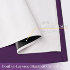 Yakamok Purple 100% Blackout Curtains 84 Inches Long - Image 4