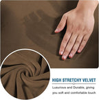 H.VERSAILTEX High Stretch Sofa Slipcover 4 Piece Cover Velvet Furniture - Image 5
