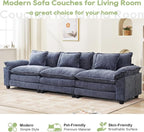 Oprisen 120" Modular Sectional Sofa, Comfy Cloud Couch Sectional, Chenille Sofa - Image 7