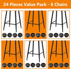 24-Pack Wrought Iron Patio Furniture Feet Caps 1-1/2 Inch Plastic Outdoor Patio - Image 10
