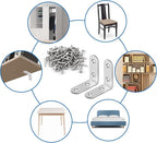 16 Pcs L Bracket Stainless Steel Corner Brace Sets, 90 Degree Right Angle - Image 6
