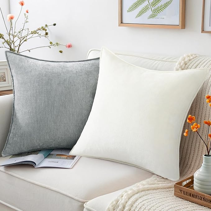decorUhome Summer Couch Euro Sham Throw Pillow Covers 22x22 Set of 2, - Image 4