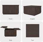 2-Piece Fluted Living Room Set Includes 31.5" Fluted Lift Top Coffee Table - Image 7