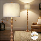Scenekoy 65.5 Natural Real Wood Floor Lamp by SCENEKOY
