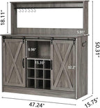 4ever2buy Farmhouse Coffee Bar Cabinet - Image 2