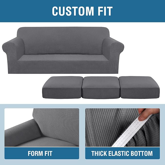 H.VERSAILTEX 4 Piece Stretch Sofa Covers - Image 4
