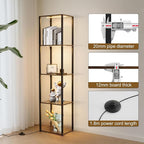 Corner Shelf with Lights, 5-Tier Display Shelf Curio Cabinet, 3 Color Dimmable - Image 6