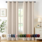 MIULEE Blackout Curtains for Bedroom 2 Panels 40 x 84 Inch Long Champagne | by MIULEE