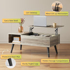 WLIVE Coffee Table for Living Room, Lift Top Coffee Table - Image 4