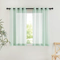 NICETOWN Sage Green Kitchen Curtains 45 inch Length, Grommet Voile Sheer Airy & by NICETOWN