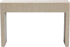 bali & pari Cielo Bohemian Woven Natural Grasscloth 3-Drawer Console Table - Image 7