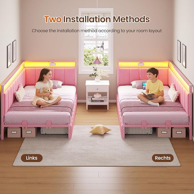 DICTAC Twin Corner Bed Frame - Image 9
