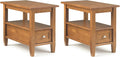 SIMPLIHOME Warm Shaker Solid Wood 14 inch Wide Transitional-Style Narrow Side by SimpliHome